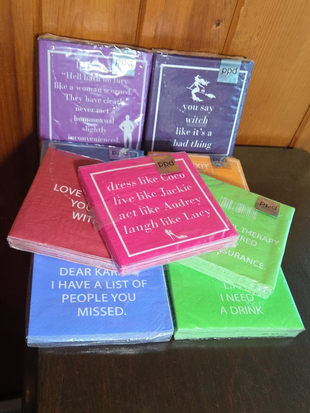 Nine Packages Paper Cocktail Napkins